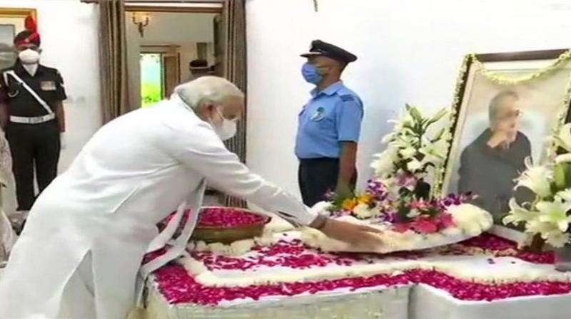 Last respects to former President Pranab Mukherjee Last respects to former President Pranab Mukherjee