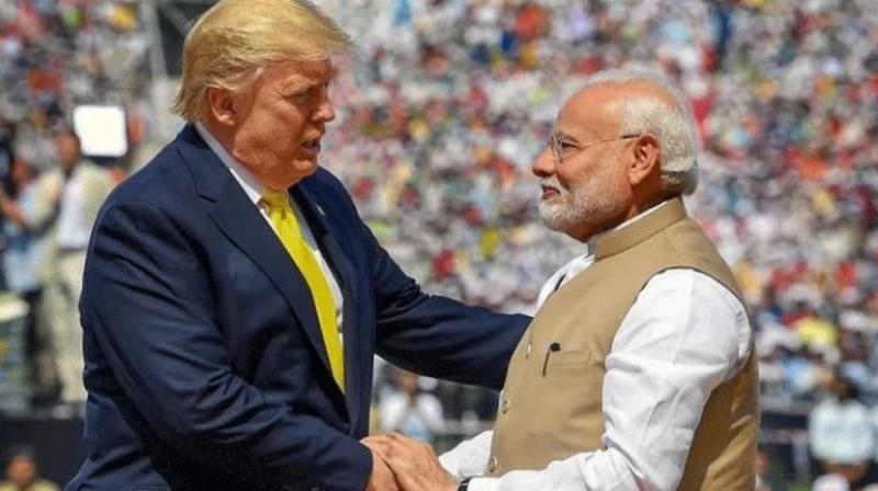 donald trump with Narendra Modi