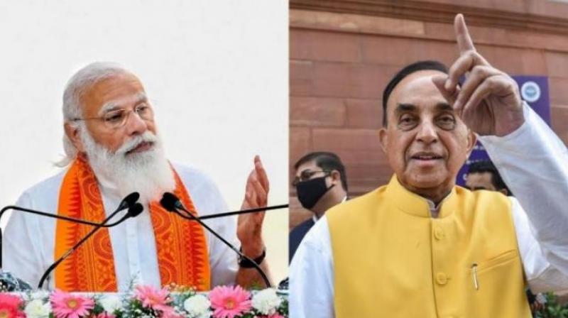 PM Modi and Subramanian Swamy PM Modi and Subramanian Swamy
