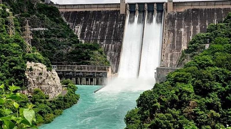 The water level in Bhakra Dam reached 1585.83 feet The water level in Bhakra Dam reached 1585.83 feet