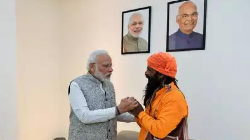 Rikshaw Driver with pm Modi Rikshaw Driver with pm Modi