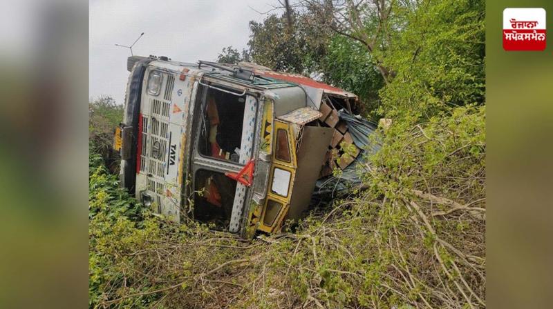 Overturned truck