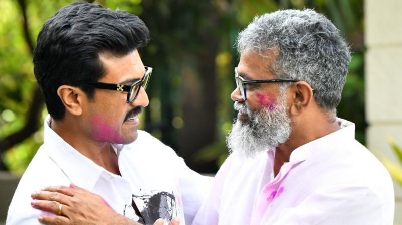 Actor Ram Charan 'Pushpa' director Sukumar photo Actor Ram Charan 'Pushpa' director Sukumar photo
