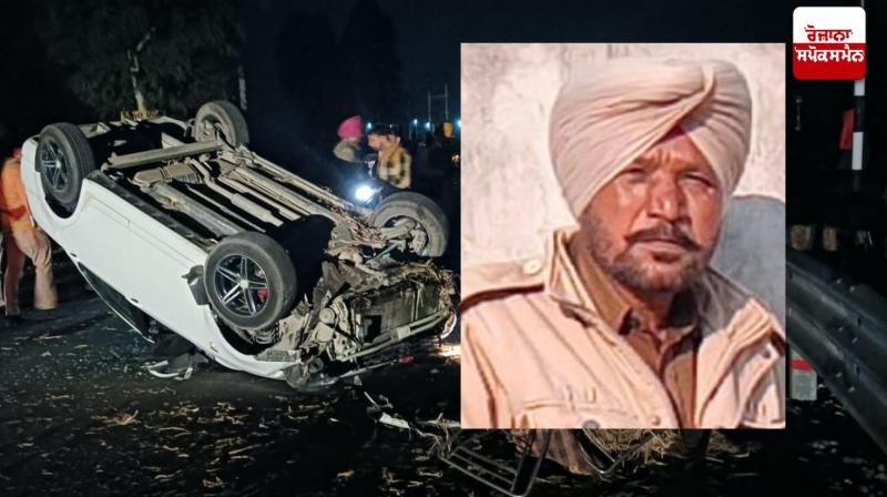 A home guard jawan on duty was hit by a car Malout News in punjabi 