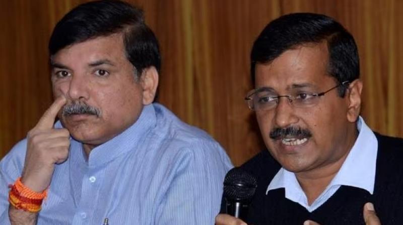 Sanjay Singh and Arvind Kejriwal Sanjay Singh and Arvind Kejriwal