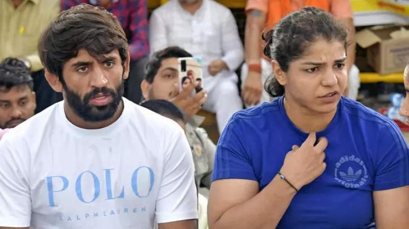 Bajrang Punia and Sakshi Malik