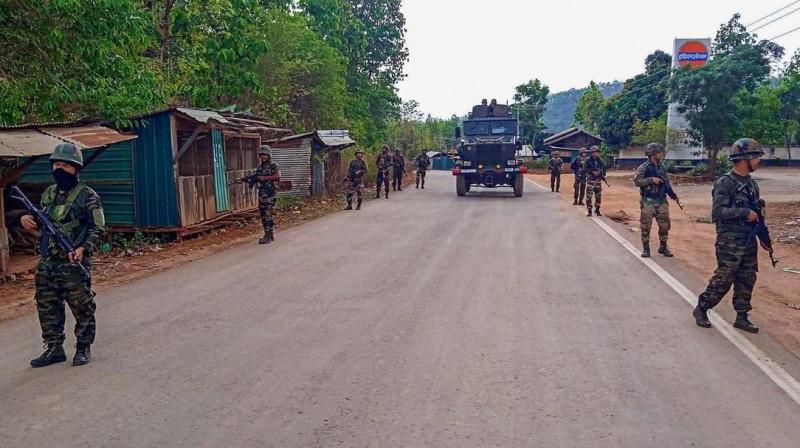 File photo of military in Manipur. File photo of military in Manipur.