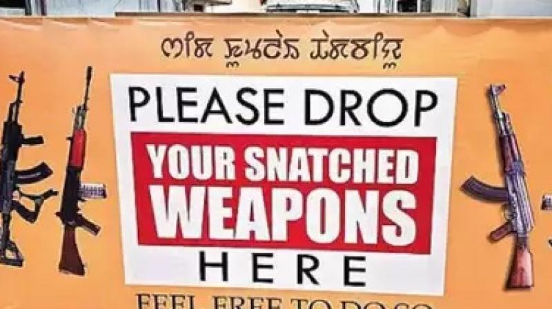 Poster ourside MLA house. Poster ourside MLA house.