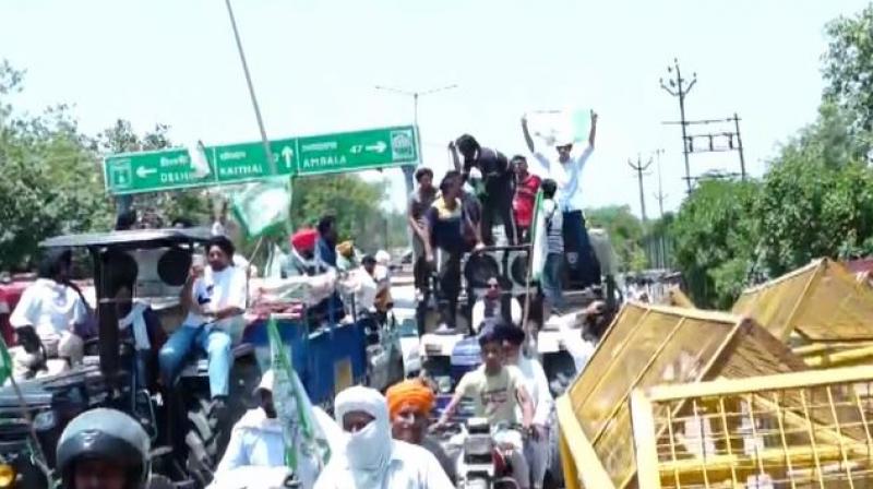 File photo of farmers agitation outside delhi. File photo of farmers agitation outside delhi.