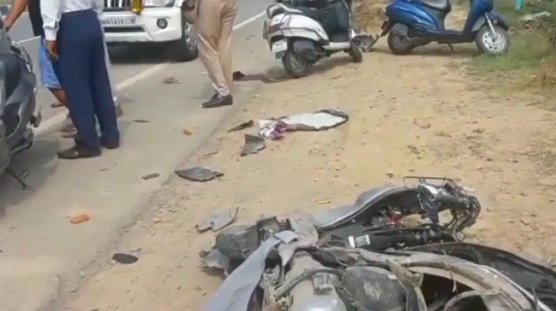 Road accident in Banga. Road accident in Banga.