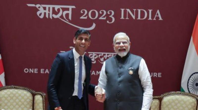 PM Sunak with PM Modi PM Sunak with PM Modi