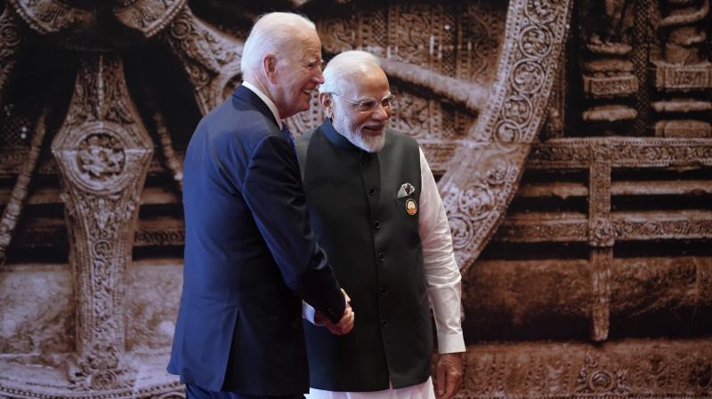 US President Joe Biden with Prime Minister Narendra Modi