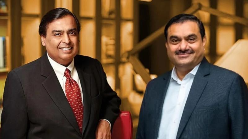 Mukesh Ambani and Gutam Adani. Mukesh Ambani and Gutam Adani.