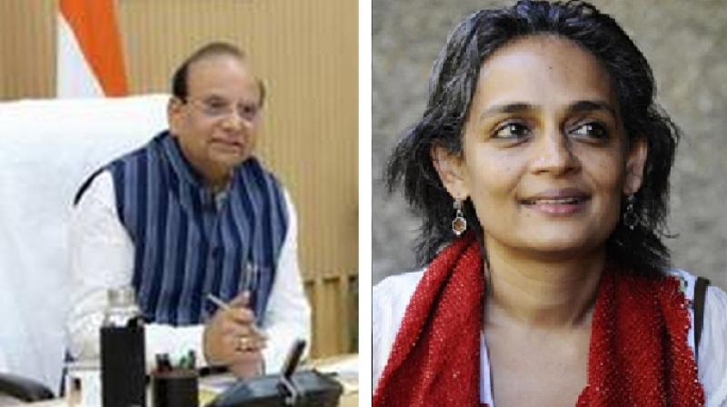 Prof. Husain and Arundhati Roy Prof. Husain and Arundhati Roy