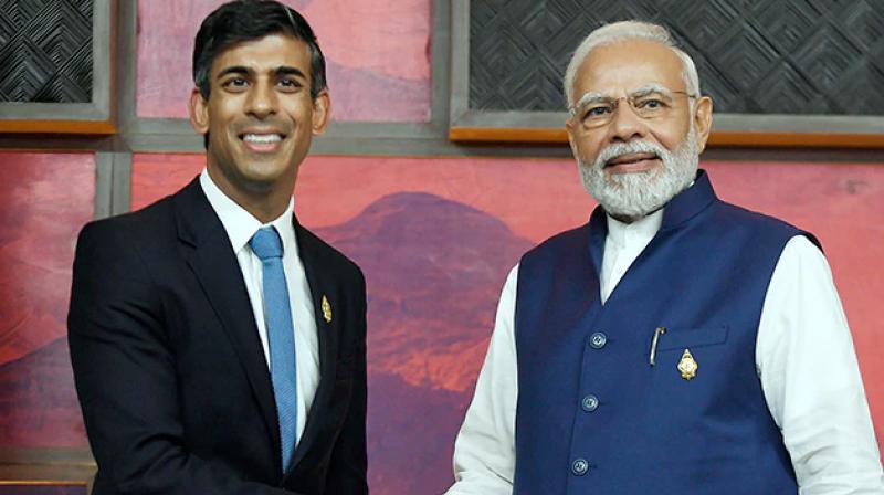 PM Sunak and PM Modi. PM Sunak and PM Modi.
