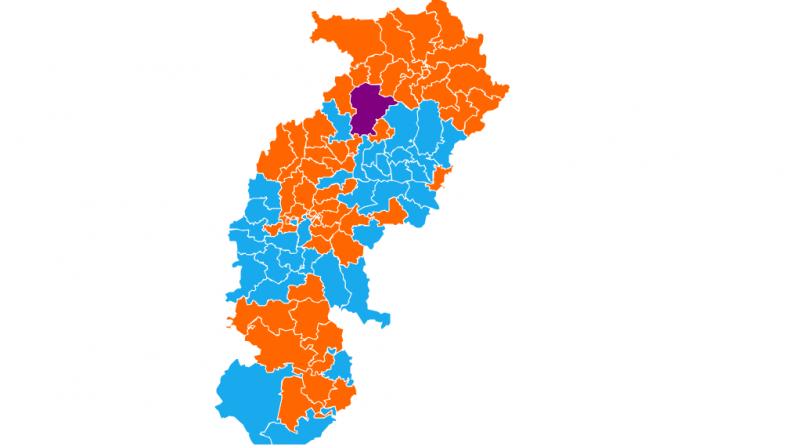 Chattisgarh Election Result Map. Chattisgarh Election Result Map.