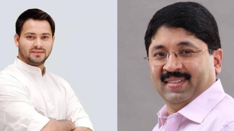 Tejaswi Yadav and Dayanidhi Maran Tejaswi Yadav and Dayanidhi Maran