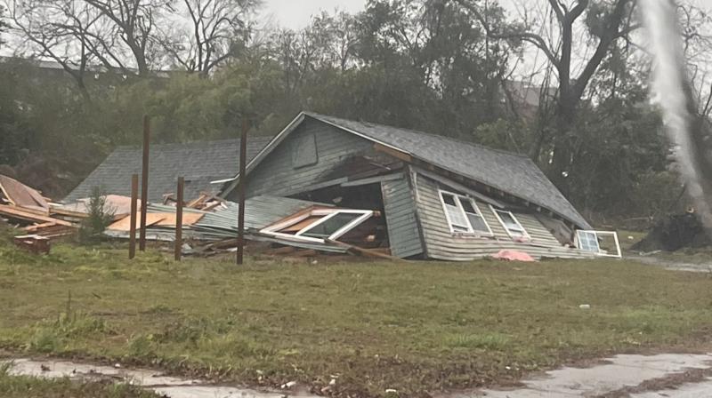 storm damage.