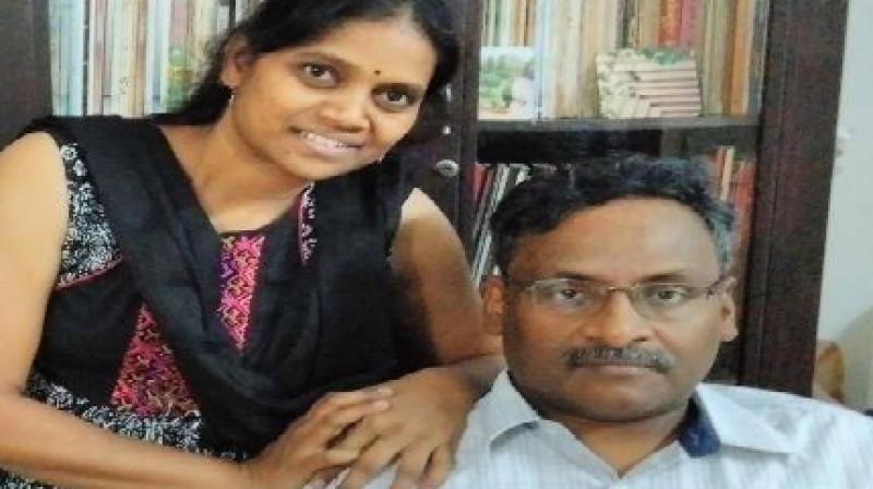 Prof. Saibaba with his wife Vasantha Kumari. Prof. Saibaba with his wife Vasantha Kumari.