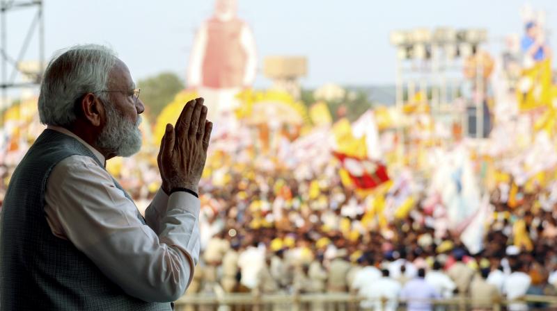 PM Modi in election rally.