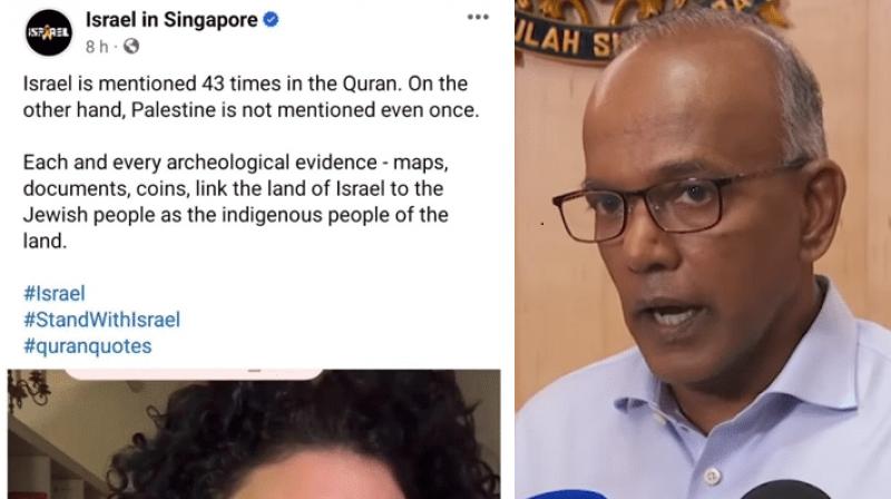 Offensive Post and Minister K Shanmugam. Offensive Post and Minister K Shanmugam.