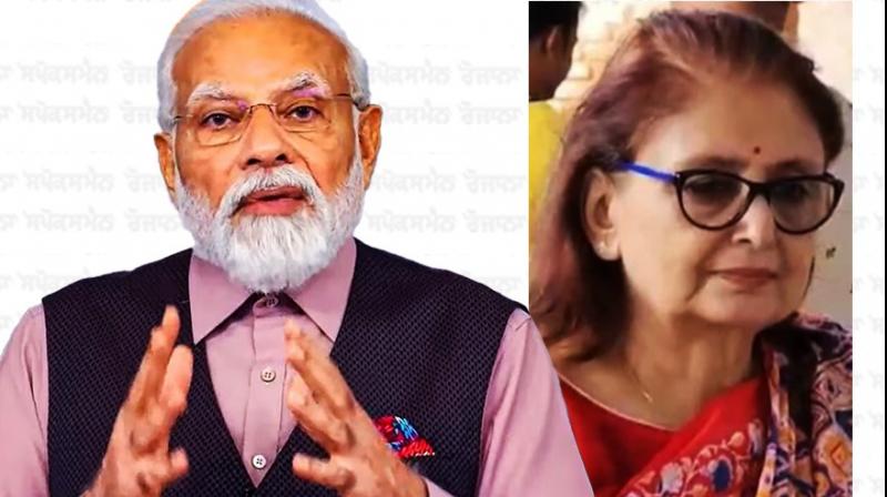 PM Modi and Amrita Rai PM Modi and Amrita Rai