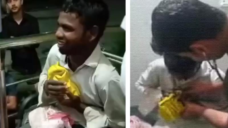 Rinku in hospital with Laddu Gopal. Rinku in hospital with Laddu Gopal.