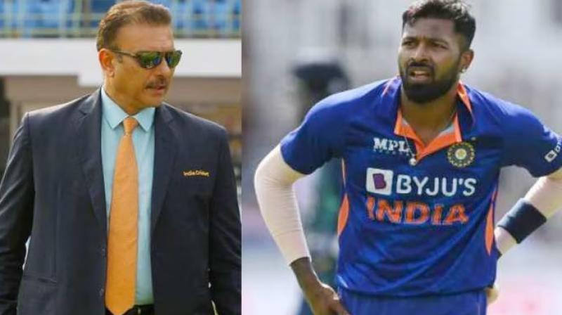 Ravi Shastri and Hardik Pandya Ravi Shastri and Hardik Pandya