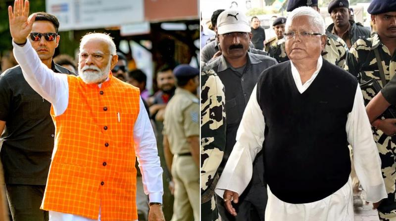 PM Modi and Lalu Prasad Yadav PM Modi and Lalu Prasad Yadav