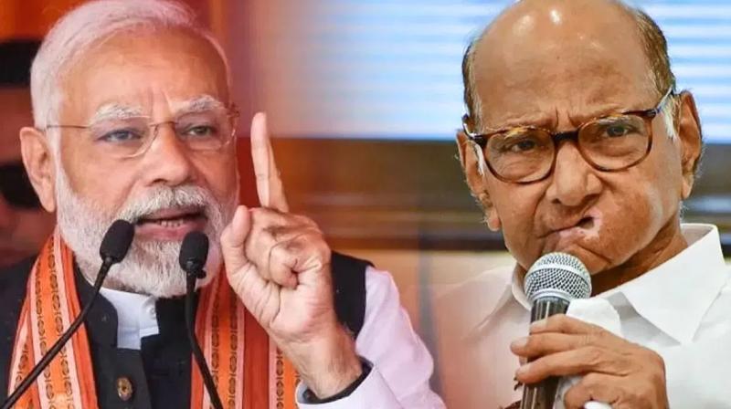 PM Modi and Sharad Pawar.