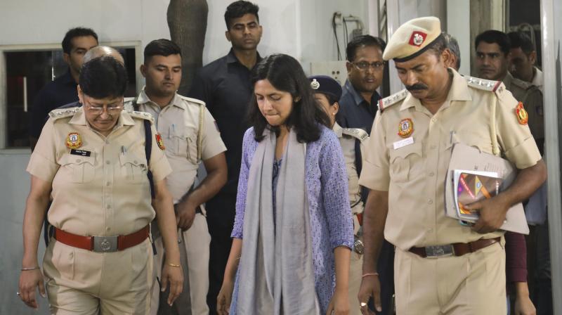 New Delhi: Aam Aadmi Party (AAP) Rajya Sabha MP Swati Maliwal leaves Delhi Chief Minister (CM) Arvind Kejriwal's residence at Civil Lines, in New Delhi, Friday, May 17, 2024. The Delhi Police on Friday took Maliwal to the CM’s residence to recreate the crime scene as it investigates the alleged assault on her there earlier this week, officials said. (PTI Photo) New Delhi: Aam Aadmi Party (AAP) Rajya Sabha MP Swati Maliwal leaves Delhi Chief Minister (CM) Arvind Kejriwal's residence at Civil Lines, in New Delhi, Friday, May 17, 2024. The Delhi Police on Friday took Maliwal to the CM’s residence to recreate the crime scene as it investigates the alleged assault on her there earlier this week, officials said. (PTI Photo)