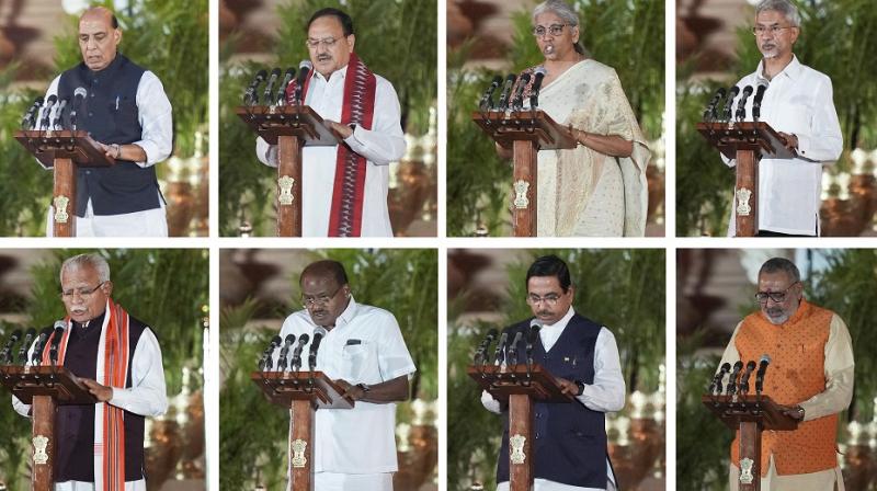 Modi Cabinet Swearing in Ceremony. Modi Cabinet Swearing in Ceremony.