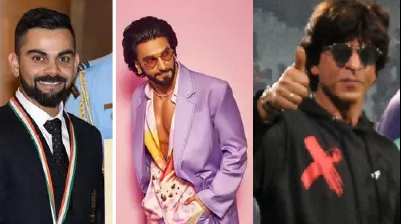 Virat Kohli, Ranvir Singh, Shahrukh Khan Virat Kohli, Ranvir Singh, Shahrukh Khan
