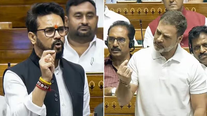 Anurag Thakur and Rahul Gandhi. Anurag Thakur and Rahul Gandhi.