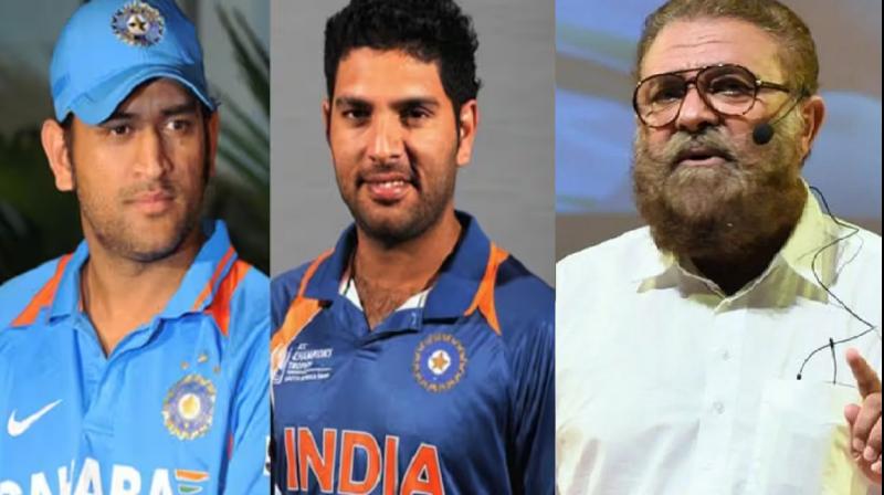 MS Dhoni, Yuvraj Singh and Yograj Singh MS Dhoni, Yuvraj Singh and Yograj Singh