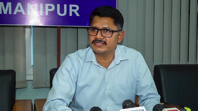 Imphal: IGP, Intelligence, K Kabib addresses the media regarding the violence in Manipur, on Saturday, Sept. 7, 2024. (PTI Photo) Imphal: IGP, Intelligence, K Kabib addresses the media regarding the violence in Manipur, on Saturday, Sept. 7, 2024. (PTI Photo)