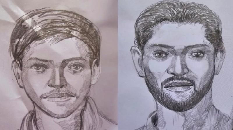 Pune Police releases sketches of suspects Pune Police releases sketches of suspects
