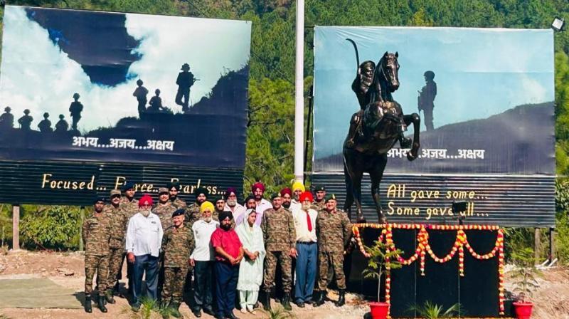 Jammu and Kashmir Army installed the statue of Baba Banda Singh Bahadur in Rajouri Jammu and Kashmir Army installed the statue of Baba Banda Singh Bahadur in Rajouri