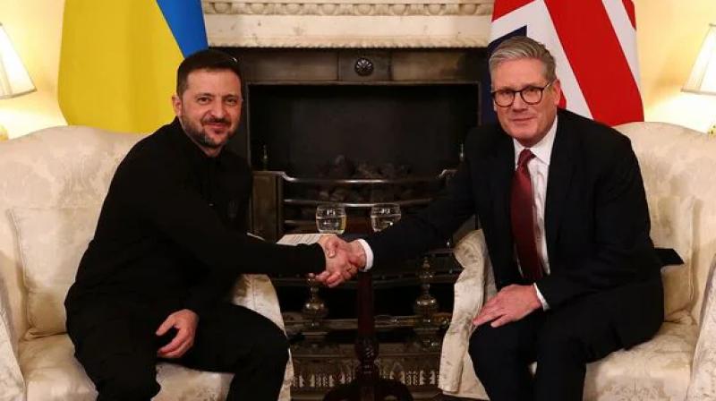 Britain's PM Keir Starmer, right, and Ukraine's President Volodymyr Zelenskyy. Britain's PM Keir Starmer, right, and Ukraine's President Volodymyr Zelenskyy.