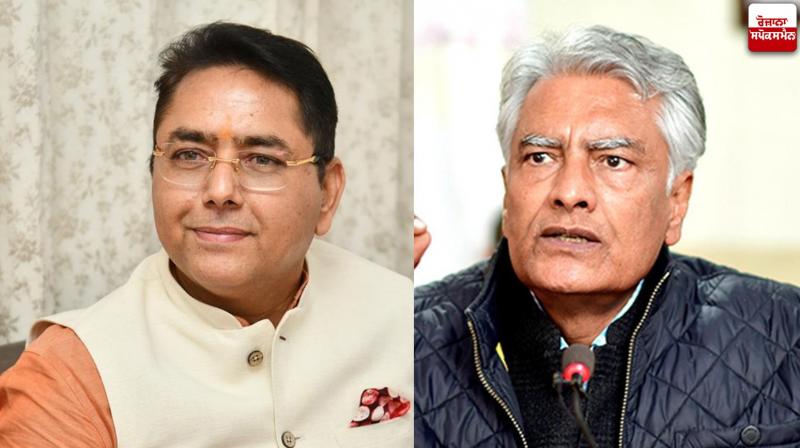 AAP President Aman Arora & BJP President Sunil Jakhar Images. AAP President Aman Arora & BJP President Sunil Jakhar Images.