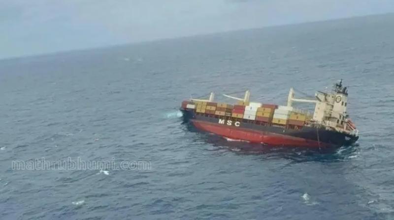 Liberian ship capsizes off Kerala coast Liberian ship capsizes off Kerala coast