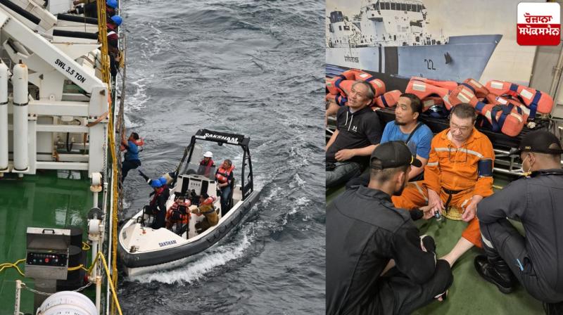 Cargo Ship capsizes near Kerala Coast, Oil Spills into Sea Latest News in Punjabi Cargo Ship capsizes near Kerala Coast, Oil Spills into Sea Latest News in Punjabi