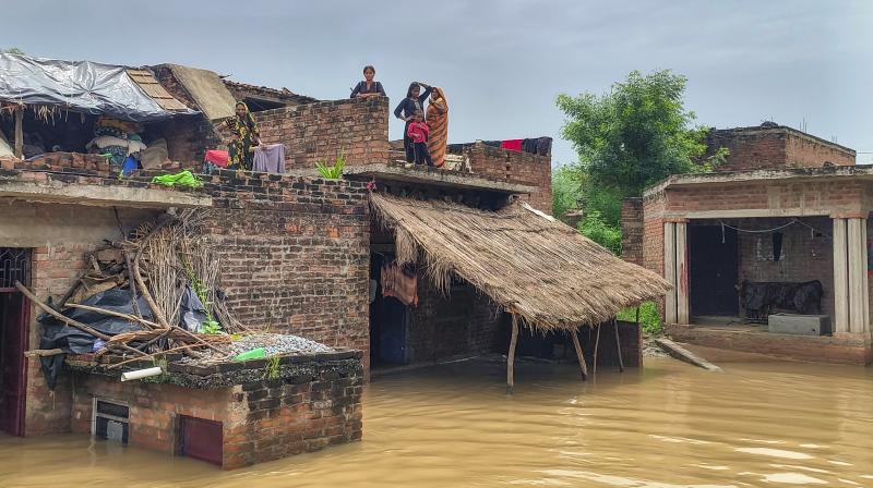 Rain wreaks havoc in North India, 6 people die, rivers in UP overflow Rain wreaks havoc in North India, 6 people die, rivers in UP overflow