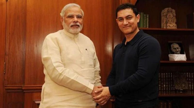 PM Modi, Amir Khan 