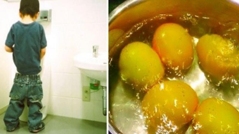 virgin boys supply pee for special boiled eggs in china