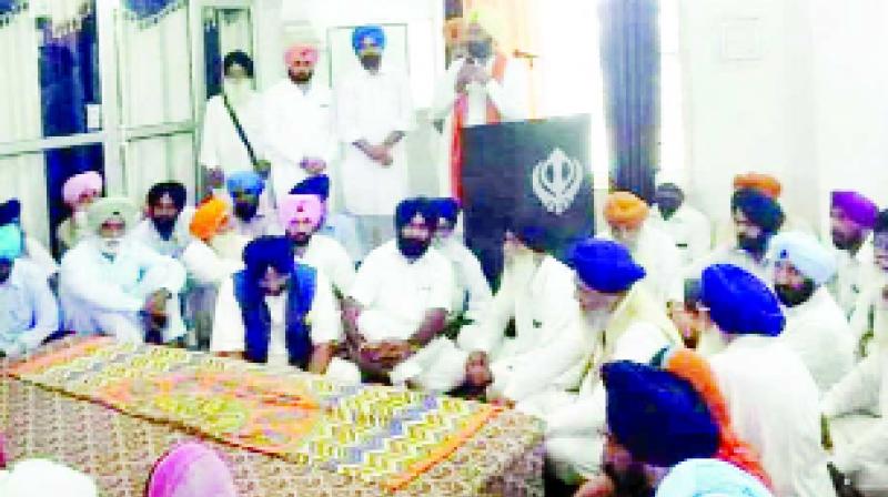 Addressing the gathering Parminder Singh Dhindsa