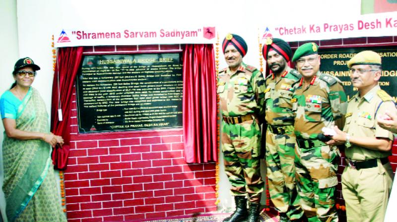 Defense Minister Nirmala Sitharaman during the inauguration Defense Minister Nirmala Sitharaman during the inauguration