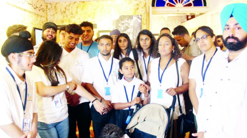 Youngsters during the trip to the Partition Museum Youngsters during the trip to the Partition Museum