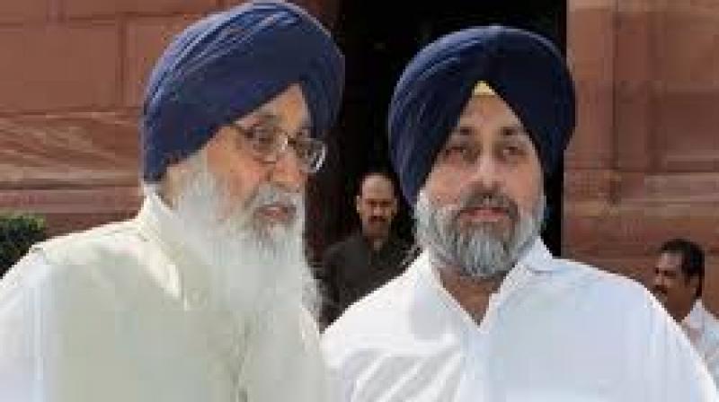 Parkash singh badal and Sukhbir sigh badal