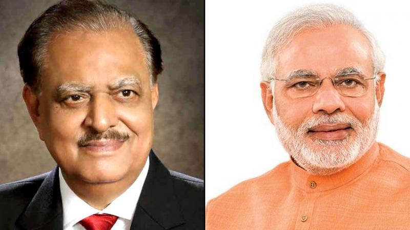 Modi and Pakistan President join hands Modi and Pakistan President join hands